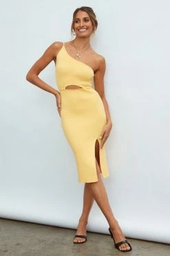 Hello Molly Jade Midi Dress Yellow