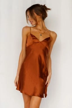 Hello Molly Domina Dress Coffee Homecoming Dresses