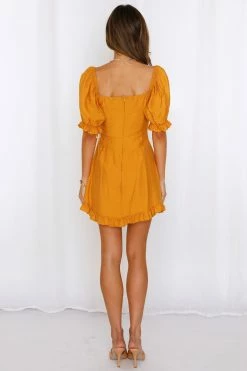 Hello Molly Silent Night Dress Mustard Day Dresses