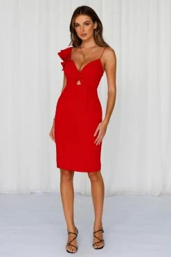 Best reviews of ๐ฏ Hello Molly Bodycon ๐ Dresses Home Late Midi ๐ Dress Red ๐ 10 Hello Molly Bodycon Dresses Home Late Midi Dress Red