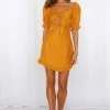 Hello Molly Silent Night Dress Mustard Day Dresses