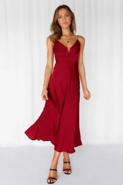 Hello Molly Private Kiss Midi Dress Cherry