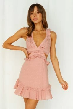 Hello Molly Backless Dresses So Into You Dress Blush