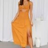 Hello Molly Azure Eyes Maxi Dress Orange Backless Dresses
