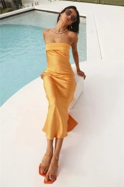 Hello Molly Day Dresses Run To The Top Maxi Dress Golden