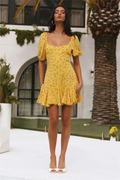 Hello Molly Day Dresses Lily Fields Dress Yellow