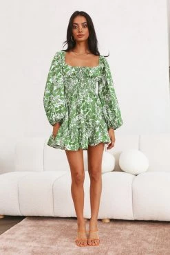 Hello Molly Shy Words Dress Green Day Dresses