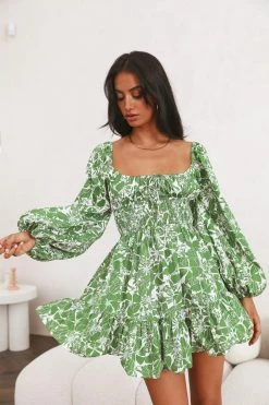 Hello Molly Shy Words Dress Green Day Dresses