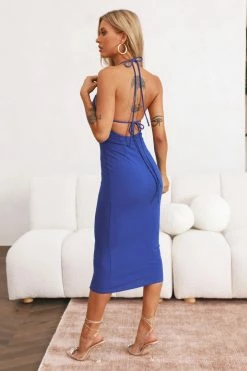 Hello Molly Longing Desire Midi Dress Blue