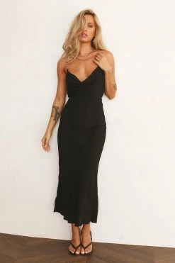 Backless Dresses RUNAWAY Khalessi Midi Dress Black