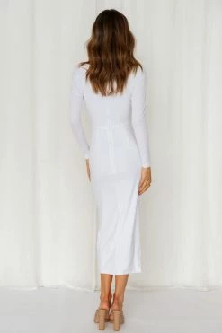 Hello Molly Bodycon Dresses Oh My Goddess Midi Dress White