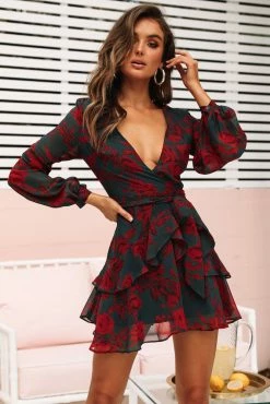 Hello Molly Hard To Keep Up Dress Forest Green Day Dresses