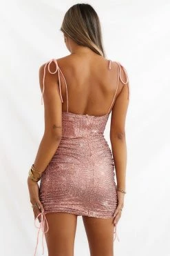Backless Dresses HELLO MOLLY Hand Me A Spritz Dress Pink