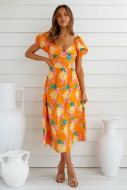 Hello Molly Neon Gardens Midi Dress