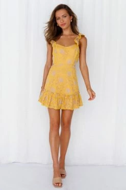 Hello Molly Backless Dresses Forever Love Dress Yellow