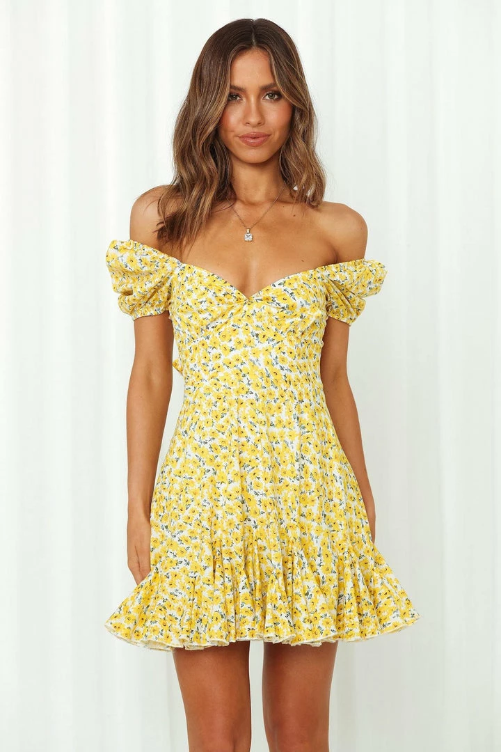 Best deal ๐ Backless ๐ Dresses HELLO MOLLY One Little Kiss ๐ Dress Yellow ๐ 2 Backless Dresses HELLO MOLLY One Little Kiss Dress Yellow