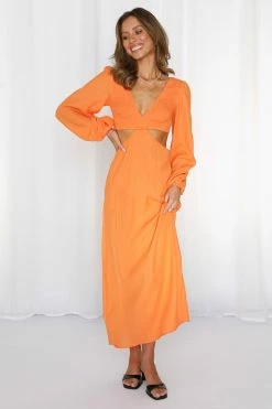 Hello Molly Day Dresses At The Centre Maxi Dress Orange
