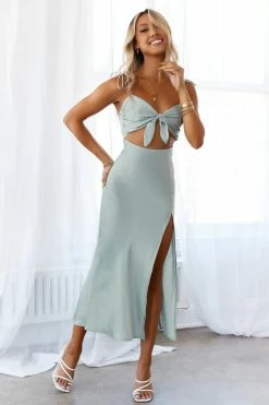 HELLO MOLLY Stay Pressed Maxi Dress Sage