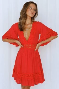 Hello Molly Go Forth Dress Red