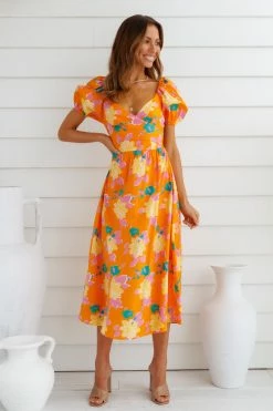 Hello Molly Neon Gardens Midi Dress