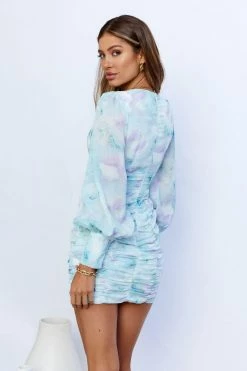 RUNAWAY Seabreeze Dress Sky Blue Bodycon Dresses