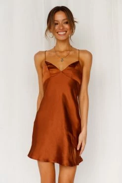 Hello Molly Domina Dress Coffee Homecoming Dresses