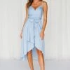 Hello Molly Fuel To My Fire Midi Dress Steel Blue