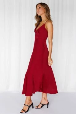 Hello Molly Private Kiss Midi Dress Cherry