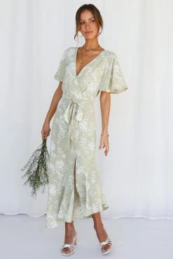 Hello Molly Airy Fairy Maxi Dress Pistachio