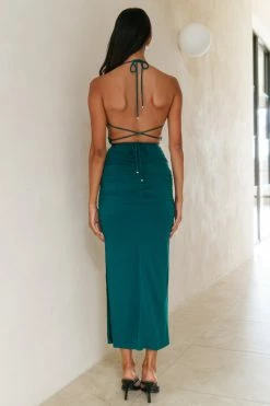 Hello Molly Day Dresses Pure Bliss Midi Dress Forest Green