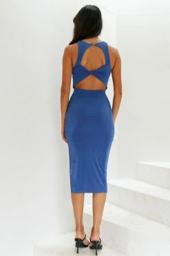 Hello Molly Daily Cuteness Midi Dress Blue