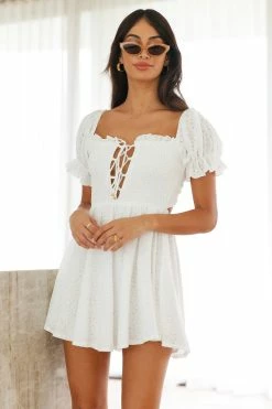 Hello Molly Backless Dresses Starred Babe Dress White