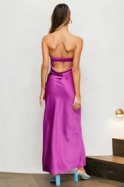 Hello Molly Coolness Calling Maxi Dress Purple Backless Dresses