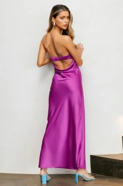 Hello Molly Coolness Calling Maxi Dress Purple Backless Dresses