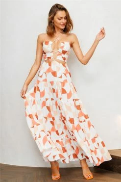 Seven Wonders The Label SEVEN WONDERS Kiaan Halter Maxi Dress Multicolour Day Dresses