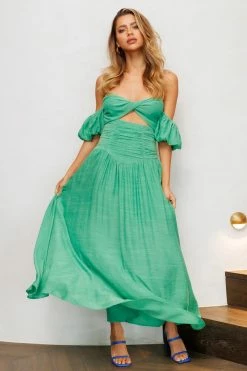 Hello Molly Nightly Dates Midi Dress Green