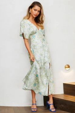 Hello Molly Much Better Midi Dress Green