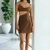 Hello Molly Bar Top Dancing Dress Brown Day Dresses