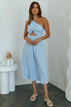 Best deal ๐ฅฐ Hello Molly Drive Far Away Midi ๐ Dress Blue โ 8 Hello Molly Drive Far Away Midi Dress Blue