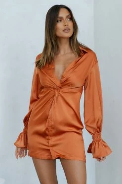 Hello Molly Realisation Dress Brown Homecoming Dresses