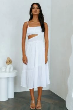 Hello Molly So Ready Midi Dress White