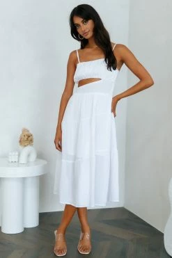 Hello Molly So Ready Midi Dress White