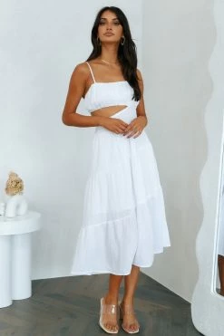 Hello Molly So Ready Midi Dress White