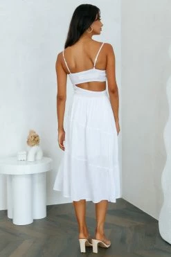 Hello Molly So Ready Midi Dress White