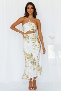 Hello Molly Sunny Seas Midi Dress Yellow