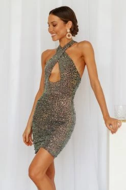 Hello Molly Stellar Night Dress Black Backless Dresses