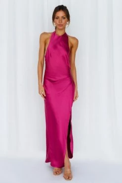 Hello Molly Light Minds Midi Dress Fuchsia Formal Dresses