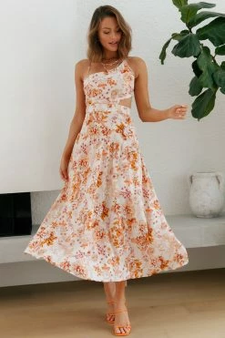 Hello Molly Step Step Maxi Dress Orange