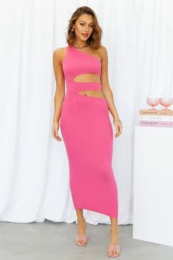 Bodycon Dresses RUNAWAY Sonoma Midi Dress Bubblegum