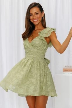 Hello Molly Silent Winner Dress Avocado